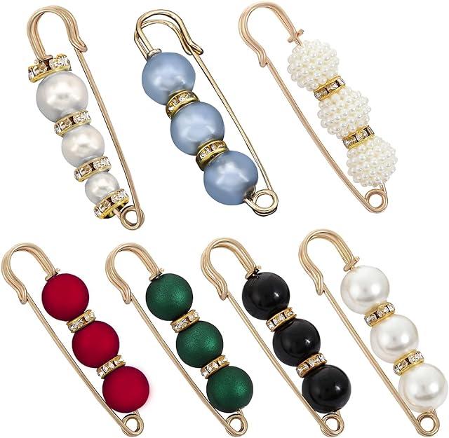 iminoo 7 Pcs Fashion Brooch Pins Sweater Shawl Pins for Women Girls Clothing Dresses Decoration Accessories